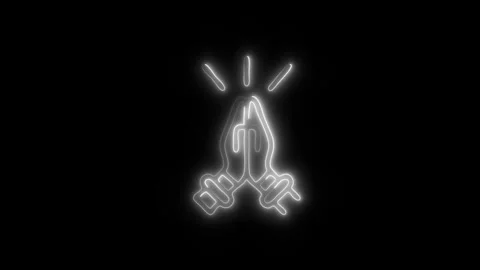 Glowing Culture Icon and Symbol in HD Video Neon Stock Footage 304558853