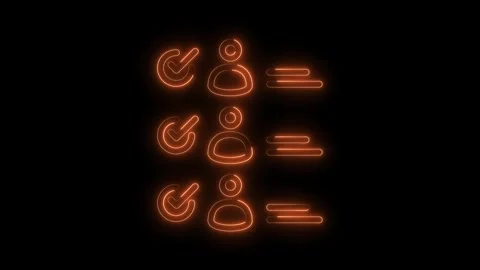 Glowing customer review animation user feedback with check marks orange and.. Stock Footage 309292805
