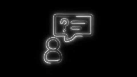 Glowing Customer Service Icon in HD Video Neon Animation 스톡 동영상 304555829