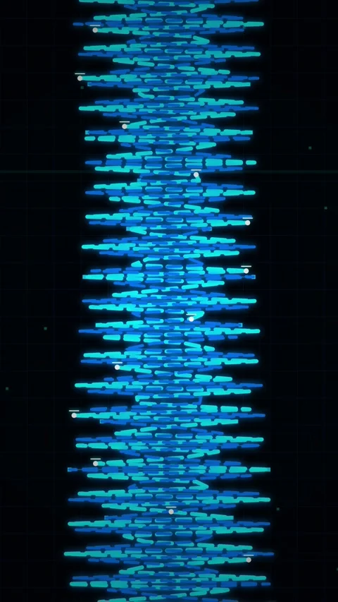 Glowing cyan abstract data streams futuristic technology background loop Stock Footage 345492866