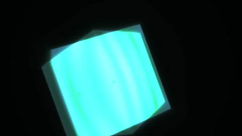 Glowing Cyan Abstract Screen with Vibrant Green Geometric Shape Morphing in.. Stock Footage 343701518