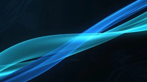 Glowing cyan blue light trails flowing for technology corporate background 스톡 동영상 343214624