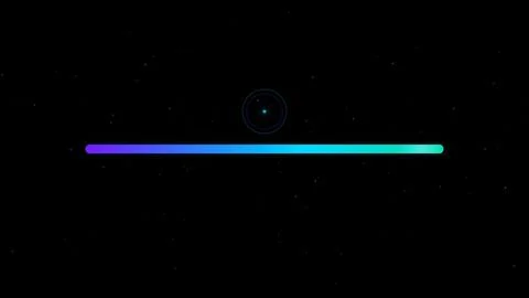 Glowing cyan core surrounded by concentric radar rings and floating data ne.. Stock Illustration