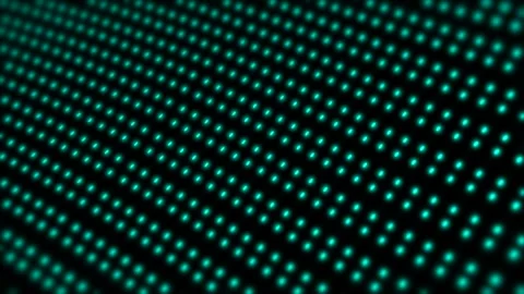 Glowing cyan dot grid pattern forming a perspective view on black background 스톡 동영상 262594994