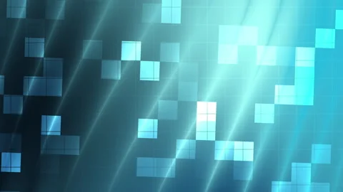 Glowing Cyan Gradient Background with Shining Squares Stock Footage 335923780