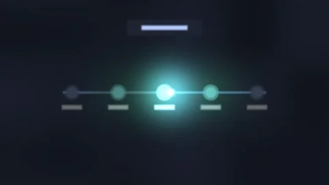 Glowing Cyan Light Bar and Nodes Seamless Loop Stock Footage 340559376