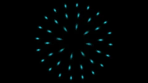 Glowing cyan light particles in a circular pattern Stock Footage 340523222