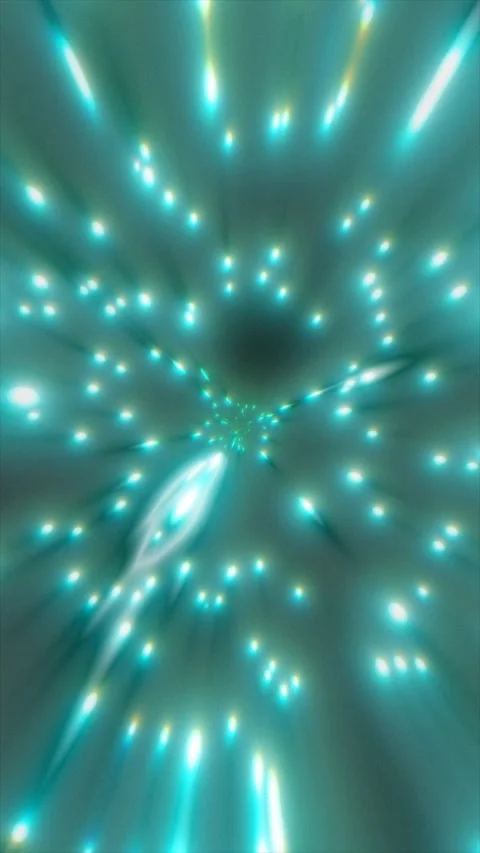 Glowing cyan light rays and flashing energy bursts Stock Footage 340457112