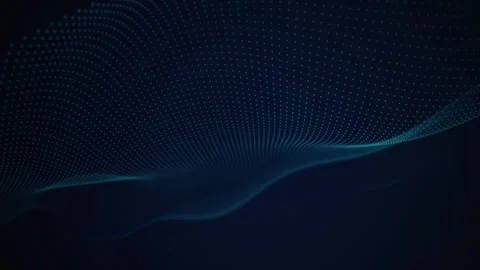 Glowing cyan particles flow in a gentle seamless loop Stock Footage 341070642