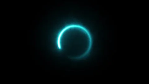 Glowing Cyan Ring Pulsing Energy Circle Abstract Background Motion Graphic .. Video stock 337958853