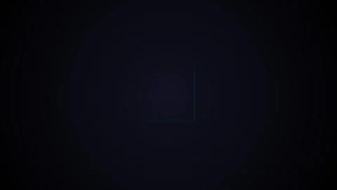 Glowing cyan square outlines pulsing on dark background Stock Footage 346506720