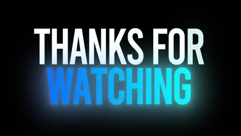 Glowing cyan Thanks For Watching typography word reveal Vídeo Stock 337273685