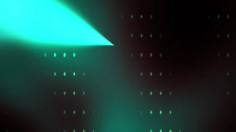 Glowing cyan triangle on dark background with grid pattern. Stock Footage 335952010