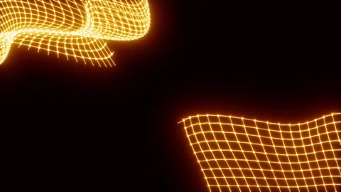 Glowing cyber space. neon grid Stock Footage 314217147