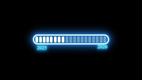 Glowing Cyberpunk Glowing Progress Bar Animation 動画素材 315191621