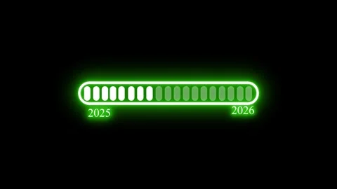 Glowing Cyberpunk Glowing Progress Bar Animation Stock Footage 315191630