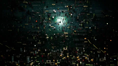 Glowing data connections demonstrating dynamic transmission and network activity Stock Footage 331531128