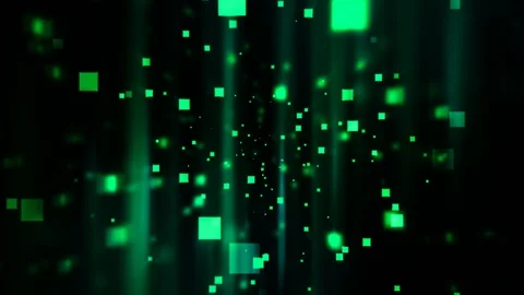 Glowing Data Packet Stream Stock Footage 97402319