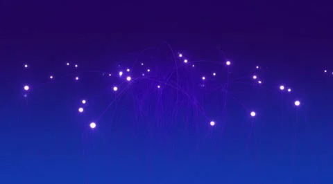 Glowing data particles on blue background Stock Footage 331453783