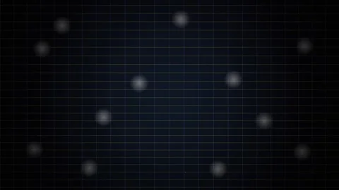 Glowing Data Points Moving Across a Dark Digital Grid Background Stock Footage 339925717