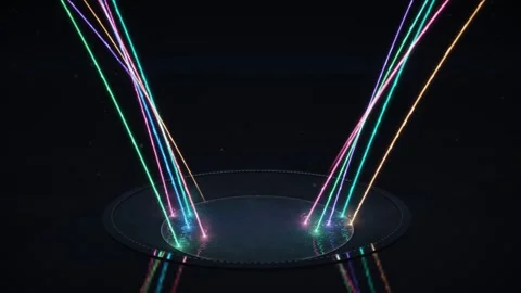 Glowing Data Streams Filling Data Lake Reservoir Animation Видео 347126552