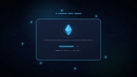 Glowing Decentralized Web3 Cryptocurrency Wallet Interface Stock Footage 348238641