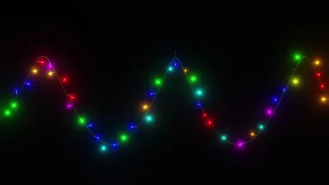 Glowing Decorative String Lights for Party and Holiday Celebration. 4K Stock Footage 328697975