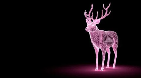 Glowing deer Stock Illustration