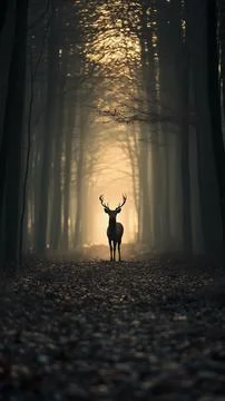 Glowing deer イラスト素材