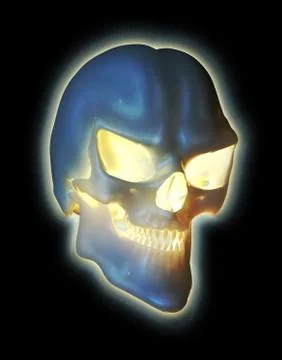 Glowing Demon Skull Stock Illustration