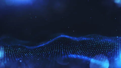Glowing digital blue wave background. Video stock 323118229
