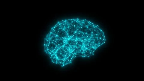 Glowing Digital Brain Network Connection Technology Stock Footage 323361740