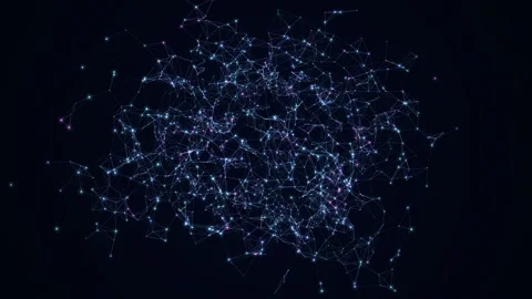 Glowing Digital Brain Plexus Network And Artificial Intelligence Nodes Stock Footage 340604888