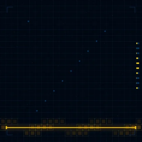 Glowing Digital Chart with Data Points on Dark Blue Futuristic Background Stock Footage 346282857