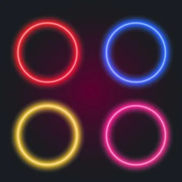 Glowing digital circles Stock Illustration