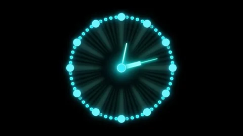 Glowing digital clock timer for countdowns and tech visuals. High-tech digi.. Stock Footage 313422458