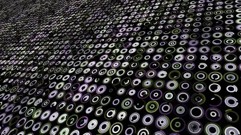 Glowing digital data circle lights blinking and spinning. Animation. Concept of 스톡 일러스트