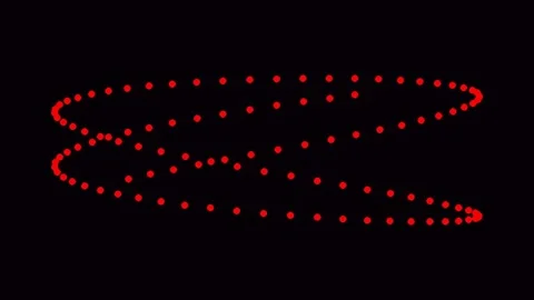 Glowing digital data streams moving across a dark background visualization Stock Footage 341057514
