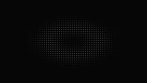 Glowing digital dot pattern fading on black background Stock Footage 335875663