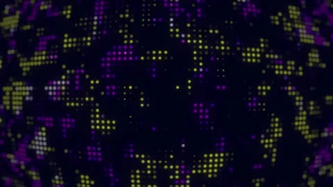 Glowing Digital Dots Animated Background | Futuristic LED Pixel Light Loop 스톡 동영상 311410348