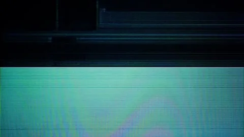 Glowing Digital Glitch and Scanlines on CRT Monitor 6 Видео 347325283