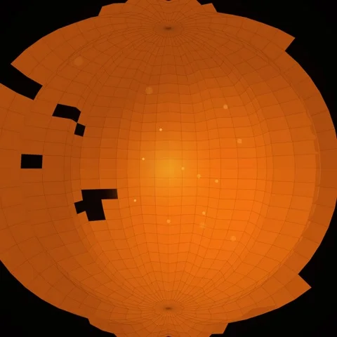 Glowing Digital Grid Earth Globe Sphere Networking Data Visualization Backg.. Stock Footage 345689847