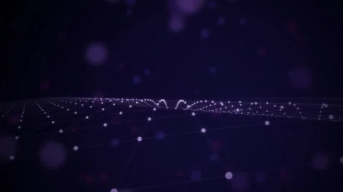 Glowing digital grid undulating in a seamless loop Stock Footage 341401773