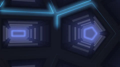 Glowing Digital Hallways Stock Footage 58952116