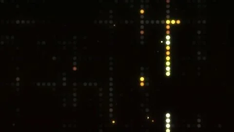 Glowing Digital LED Dot Matrix Grid Abstract Background Ilustración de archivo