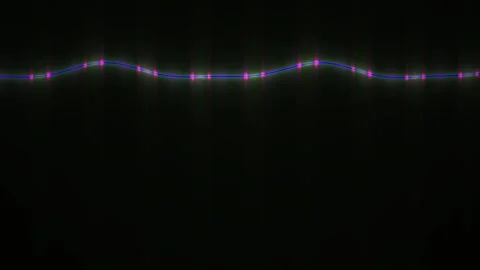 Glowing digital light wave technology. Stock Footage 340018492