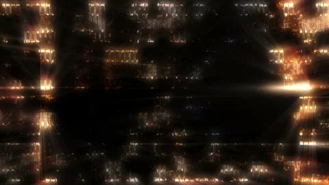 Glowing Digital Lights Wall Background Stock Footage 258589348