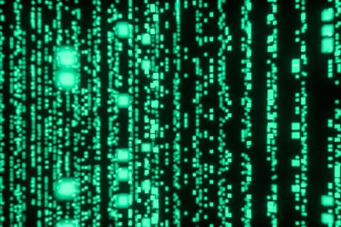 Glowing digital lines with dark background, 3d rendering Illustrazione stock