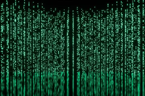 Glowing digital lines with dark background, 3d rendering Stock Illustration