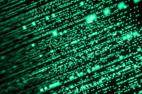 Glowing digital lines with dark background, 3d rendering Stock Illustration